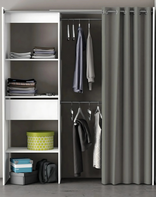 Aménagement Dressing Ara Extensible Blanc (1) Aménagement Dressing Ara Extensible Blanc