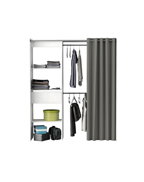 Aménagement Dressing Ara Extensible Blanc (5) Aménagement Dressing Ara Extensible Blanc