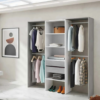 Aménagement Dressing Kiyin Blanc/béton clair