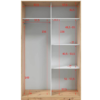 Armoire 2 portes TOP imitation chêne