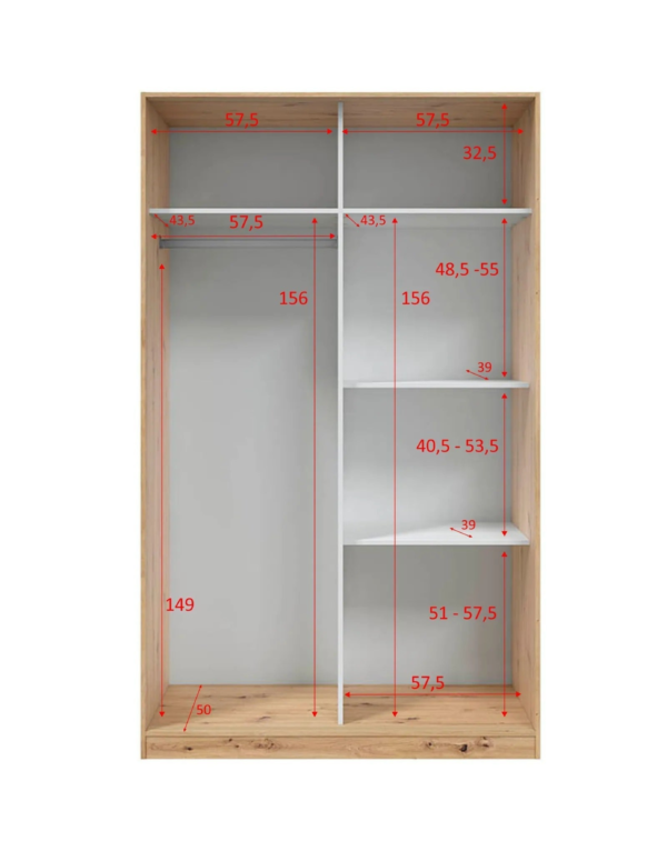Armoire 2 portes TOP imitation chêne (4) Armoire 2 portes TOP imitation chêne