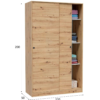 Armoire 2 portes TOP imitation chêne