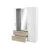 Armoire 3 portes 2 tiroirs READY imitation chêne