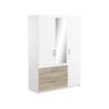 Armoire 3 portes 2 tiroirs READY imitation chêne
