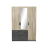 Armoire 3 portes 2 tiroirs READY imitation chêne