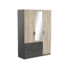 Armoire 3 portes 2 tiroirs READY imitation chêne