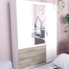 Armoire 3 portes 2 tiroirs READY imitation chêne