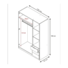 Armoire AYALA imitation Chêne et noir