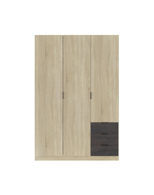 Armoire AYALA imitation Chêne et noir (4) Armoire AYALA imitation Chêne et noir