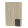 Armoire AYALA imitation Chêne et noir