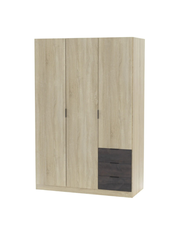 Armoire AYALA imitation Chêne et noir (5) Armoire AYALA imitation Chêne et noir