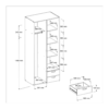 Armoire DAILY2 avec 2 portes 2 tiroirs