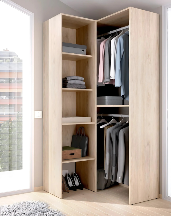Armoire Dressing D'angle Mélaminés (2) Armoire Dressing D'angle Mélaminés