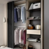 Armoire Dressing Extensible Avec Rideau + 1 Tiroir