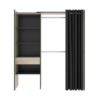 Armoire Dressing Extensible Avec Rideau + 1 Tiroir