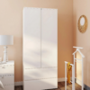 Armoire LUMIA 2 portes 2 tiroirs blanc