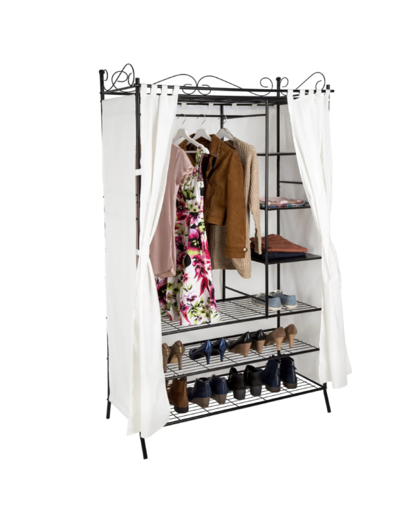 Armoire Penderie Vestiaire En Métal Avec Rideau (6) Armoire Penderie Vestiaire En Métal Avec Rideau