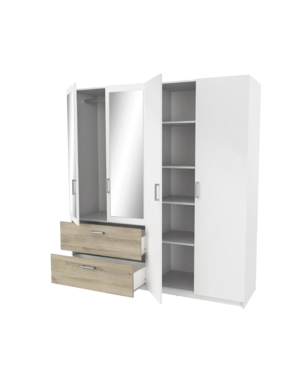 Armoire READY imitation chêne kronberg et blanc (1) Armoire READY imitation chêne kronberg et blanc