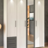 Armoire SIDON blanc grisé et anthracite