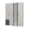 Armoire SIDON blanc grisé et anthracite
