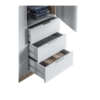 Armoire ZOA 3 tiroirs et 3 portes Blanc et chêne