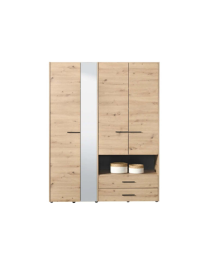 Armoire avec Miroir étagères et Penderie