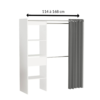 Armoire dressing extensible MOKA Blanc