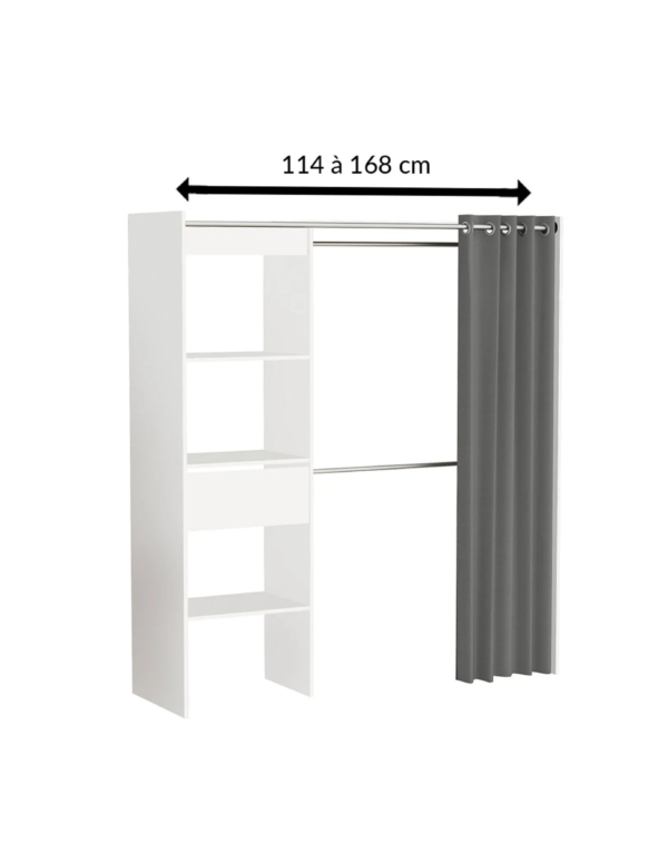 Armoire dressing extensible MOKA Blanc (4) Armoire dressing extensible MOKA Blanc