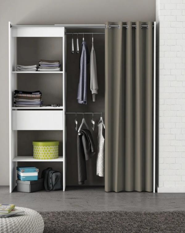 Armoire dressing extensible MOKA Blanc (8) Armoire dressing extensible MOKA Blanc