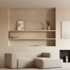 Canapé Blok 2 places méridienne droite beige