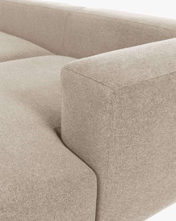 Canapé Blok 2 places méridienne droite beige