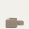 Canapé Blok 2 places méridienne droite beige