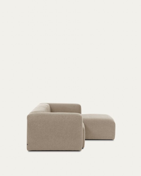 Canapé Blok 2 places méridienne droite beige
