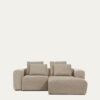 Canapé Blok 2 places méridienne droite beige