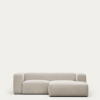 Canapé Blok 2 places méridienne droite beige
