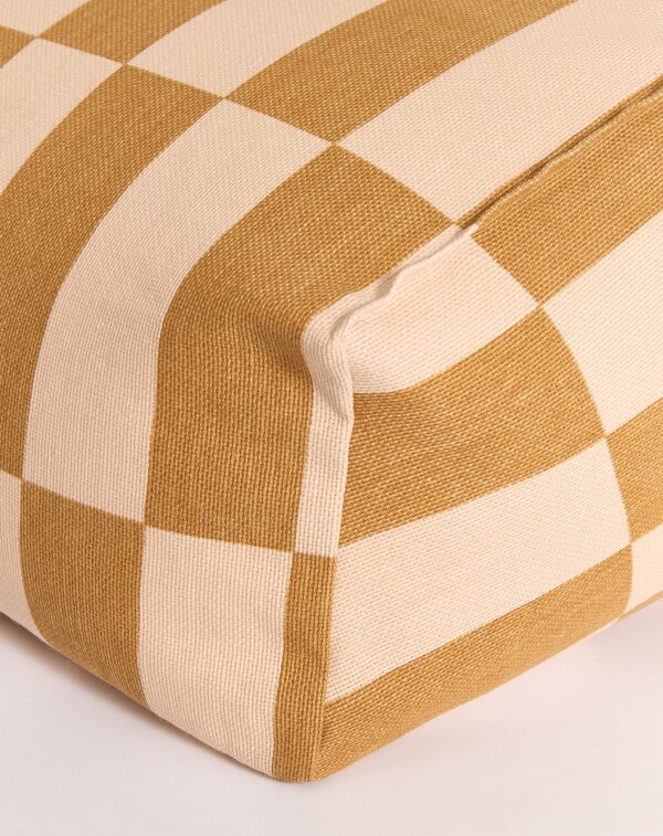 Carreaux de moutarde et sable (3) Pouf fauteuil Vibes