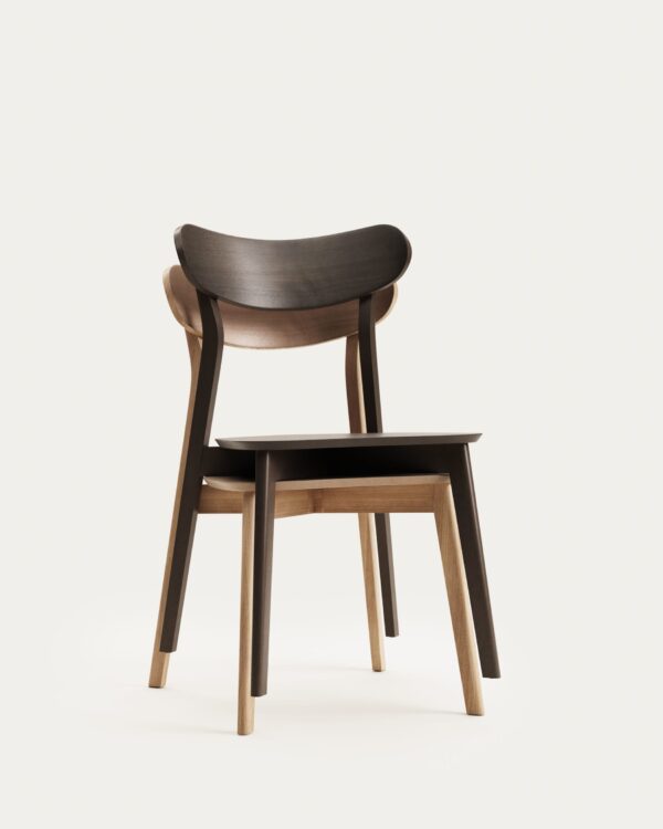 Chaise Safina en placage de frêne