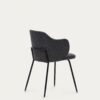 Chaise Yunia gris foncé avec pieds en acier