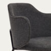 Chaise Yunia gris foncé avec pieds en acier