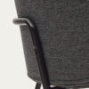 Chaise Yunia gris foncé avec pieds en acier