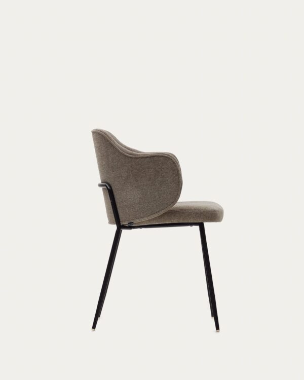 Chaise Yunia marron avec pieds en acier