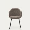 Chaise Yunia marron avec pieds en acier