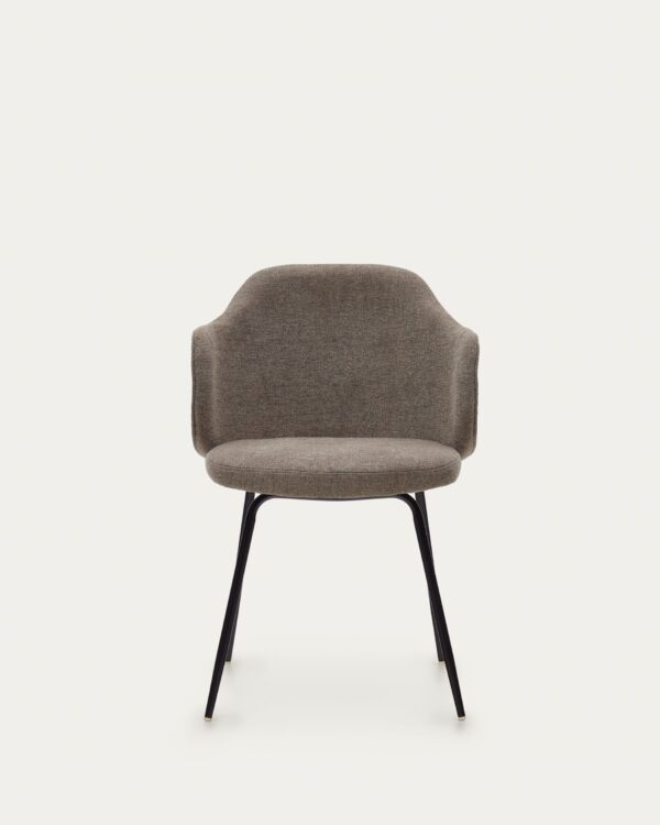Chaise Yunia marron avec pieds en acier