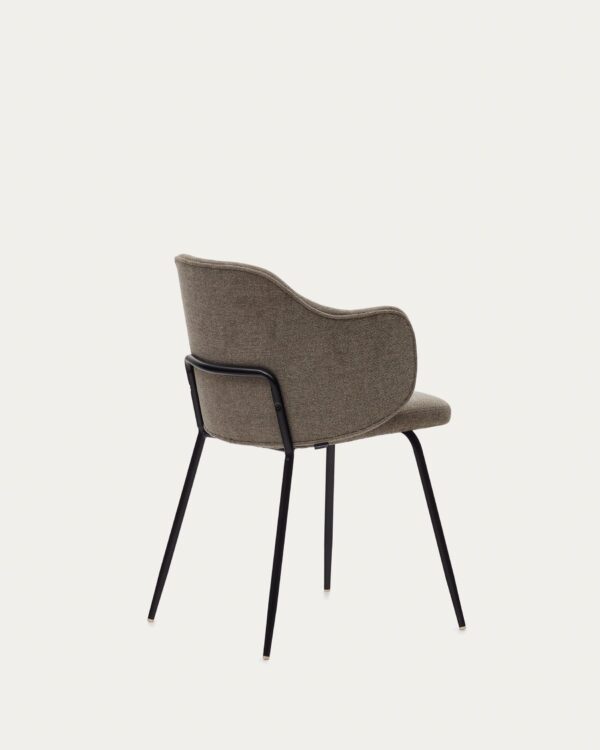 Chaise Yunia marron avec pieds en acier
