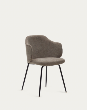 Chaise Yunia marron avec pieds en acier