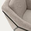 Fauteuil Brida beige et pieds en acier