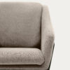 Fauteuil Brida beige et pieds en acier