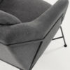 Fauteuil Brida gris foncé avec structure en acier