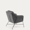 Fauteuil Brida gris foncé avec structure en acier