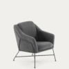 Fauteuil Brida gris foncé avec structure en acier